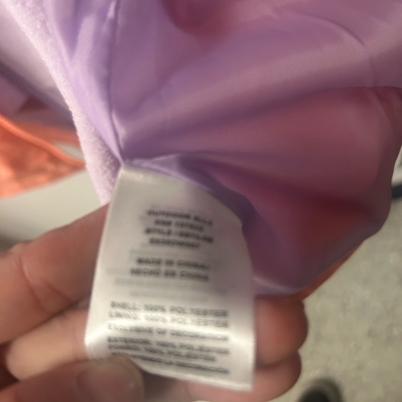 NWT Eddie Bauer Kids' Purple and Orange Raincoat 3-in-1 Jacket Sz. L 14/16 - Picture 7 of 9